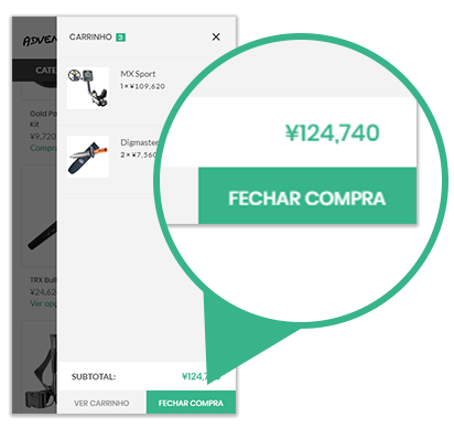 Botão de fechar a compra